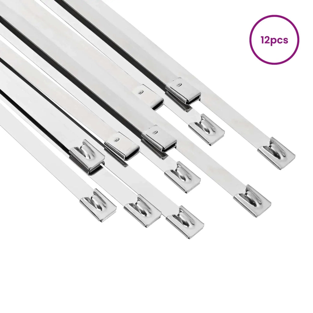 Fascetta per Cavi 12 pz 7,9 x 300 mm Argento 42029368