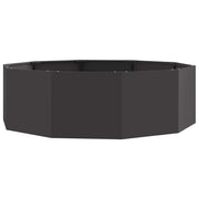Fioriera | Cassetta per fiori | Vaso Nero 120 x 120 x 35 cm Acciaio