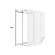 Zanzariera Finestra Bianca Adesiva Con Nastro In Velcro Misura 150X220cm