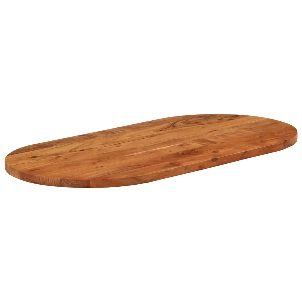 Piano Tavolo 100x50x2,5 cm Ovale in Legno Massello di Acacia 370086