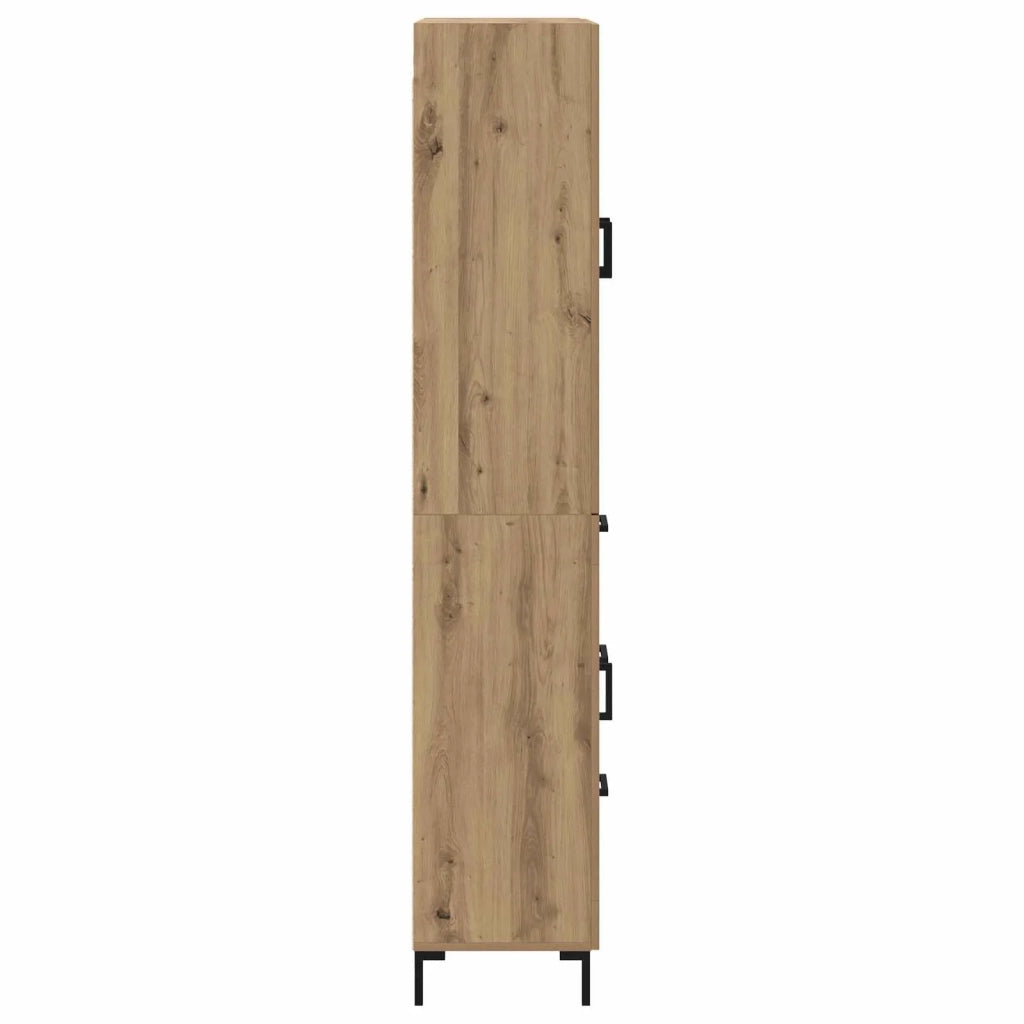 Credenza | Madia | Buffet da pranzo | Armadio da pranzo con cassetto Rovere artigianale 69,5 x 34 x 180 cm
