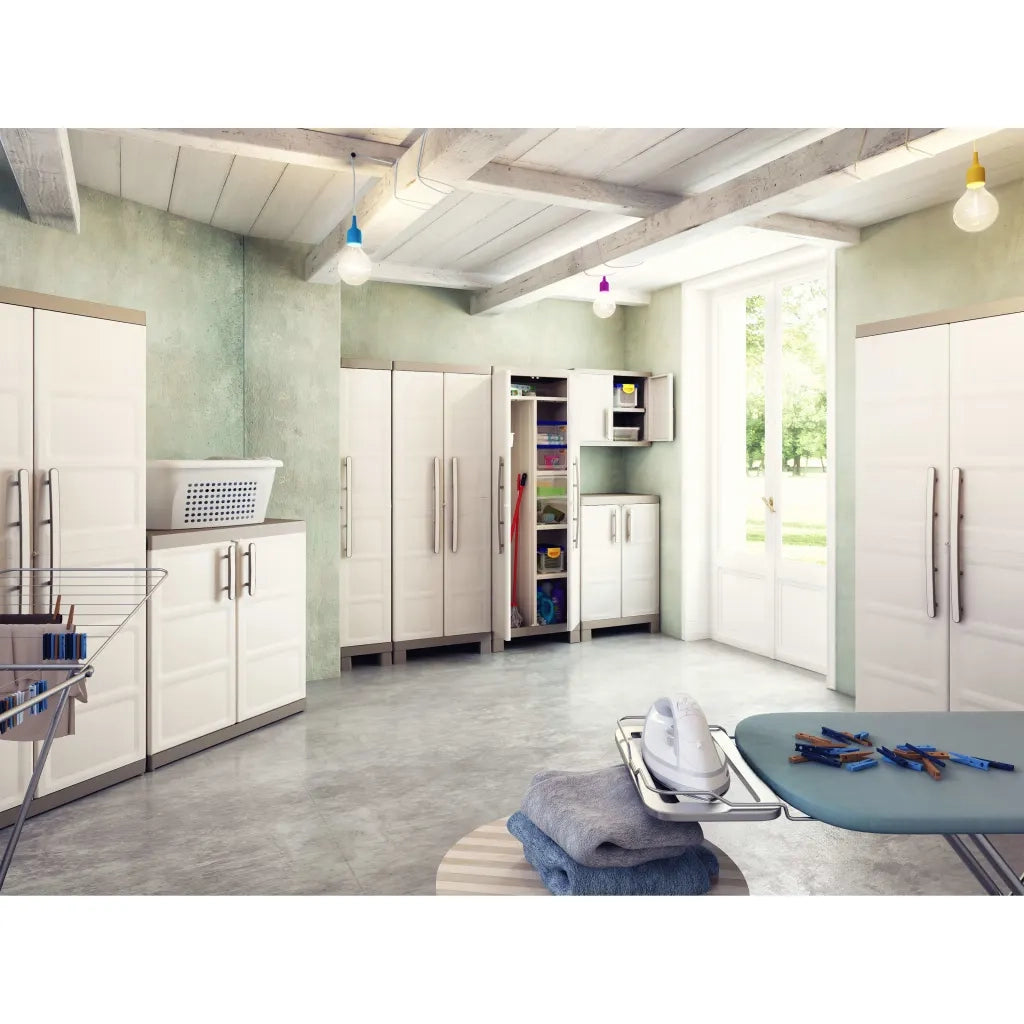 Keter Armadietto Basso Excellence Beige e Talpa 97 cm