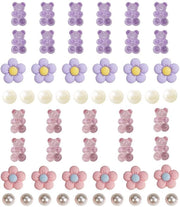 Accessori per scarpe 54 pezzi - Decorazione in gomma - Fiori/Topini/Perle - Leggero - Sostenibile - Stili divertenti - Decorazione per scarpe