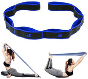 Banda di Stretch per Yoga con 10 Gesti - Banda Sport Elastica - Banda Fitness - Banda Pilates - Banda Adattabile - Ideale per Yoga