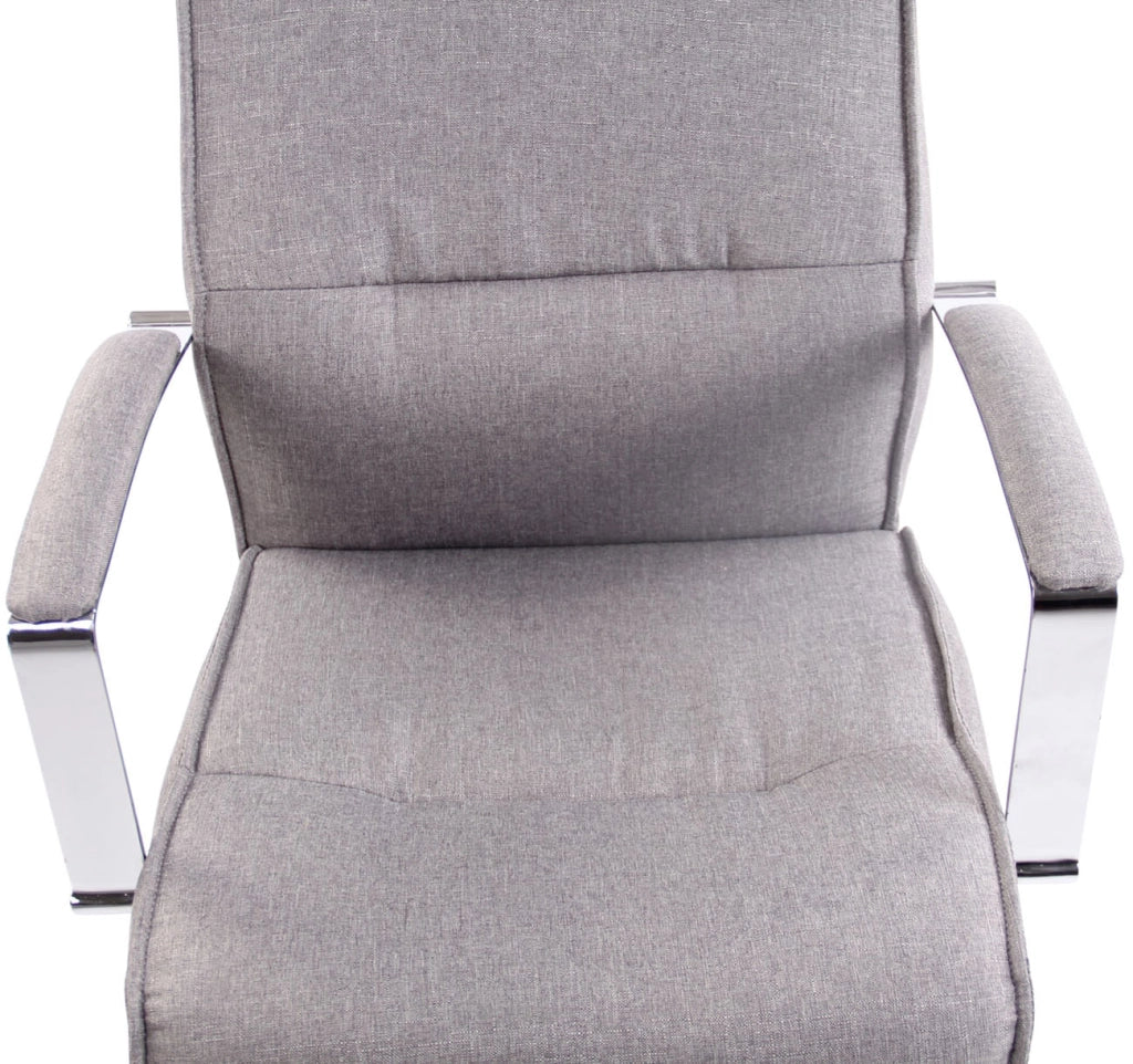 Sedia ufficio Portland in similpelle o stoffa grigio,Tessuto