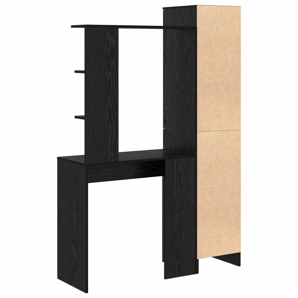 Scrivania | Tavolo da Ufficio 2 pz Rovere Nero