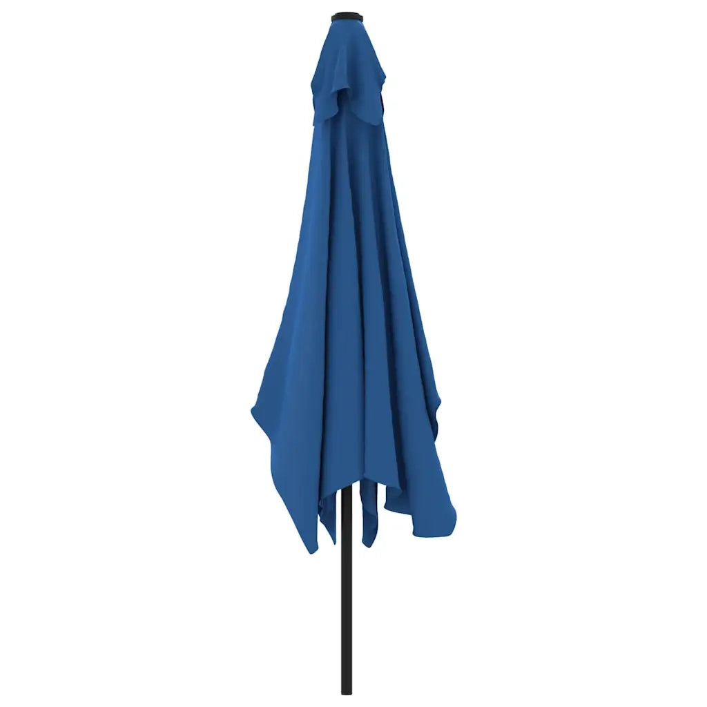 Ombrellone da Esterni con Palo in Metallo 300x200cm Azzurro 47129