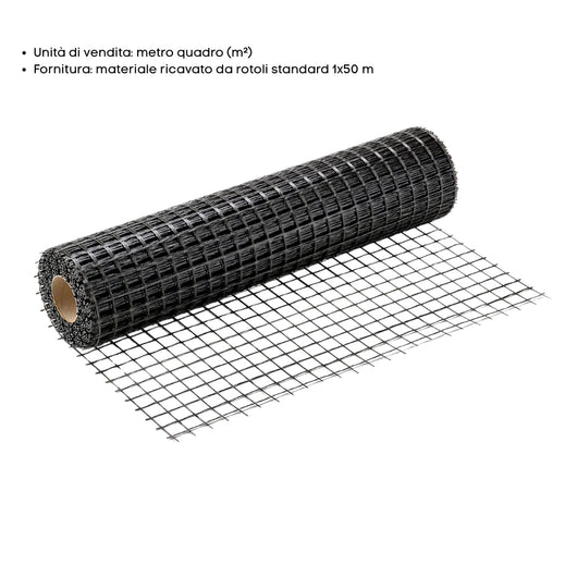 Rete in fibra di vetro 40×40 mm per rinforzo massetti e intonaci vendita al mq