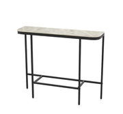 Tavolo consolle moderno 111 x 30 x 91 cm utilizzo versatile maggiore sicurezza stile contemporaneo metallo grigio 20_0018175
