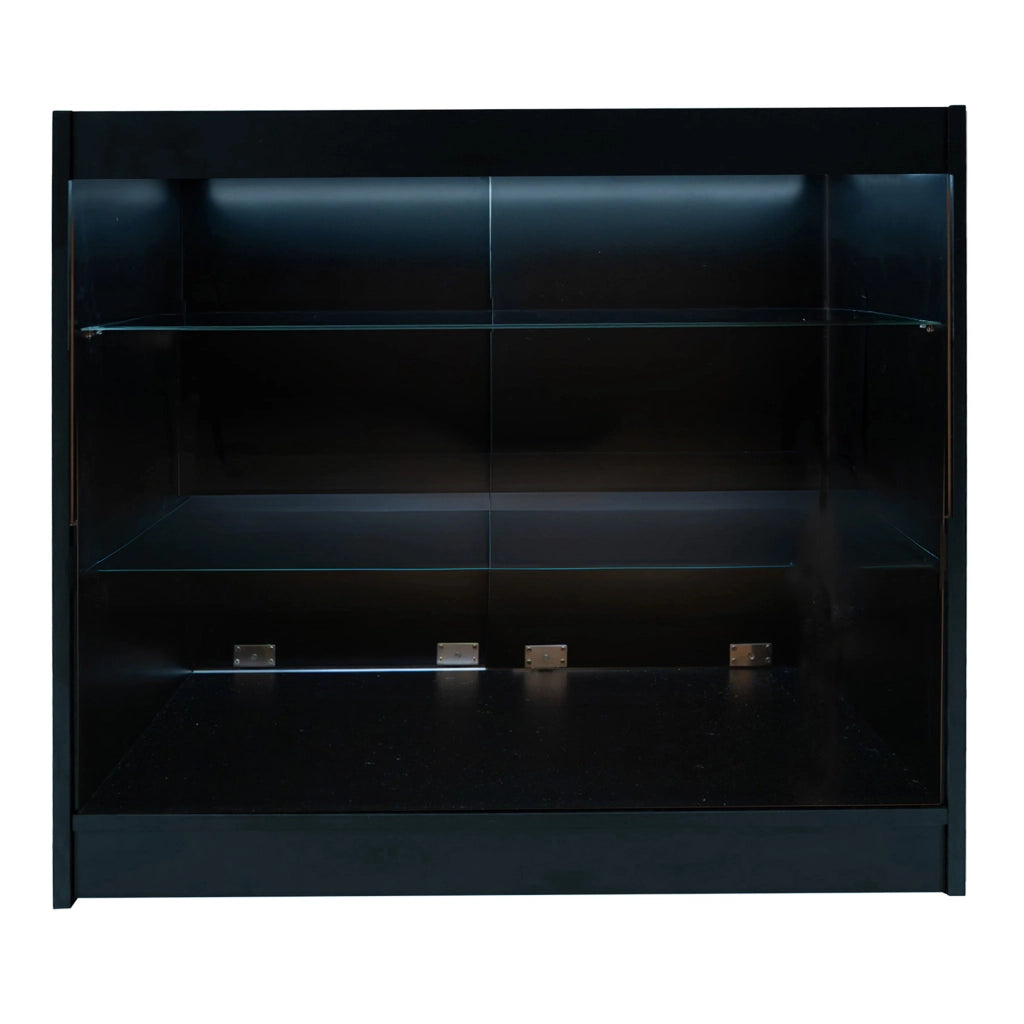 Set Banconi Nero Helios LED K1200 CM60 con Serratura e Vetrina Espositiva