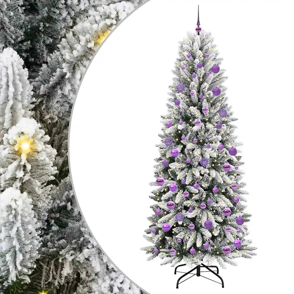 Albero di Natale | Decorazioni natalizie artificiale con 300 LED Bianco 210 cm