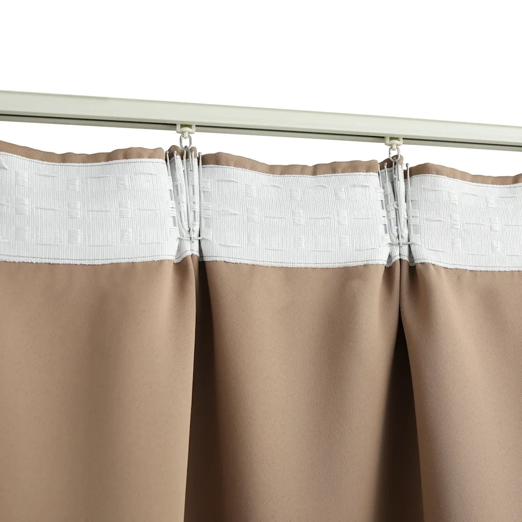 Tende Oscuranti con Ganci 2 pz Grigio Talpa 140x245 cm 134440
