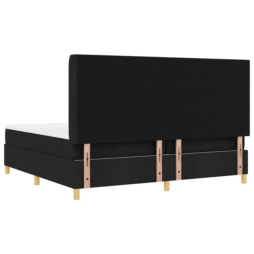Letto a molle con materasso Nero 200 x 200 cm Tessuto 3341856