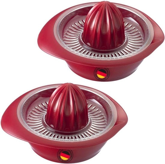Citruspers 2x con Serbatoio - 18,7 cm, 0,5 l, Plastica, Rosso