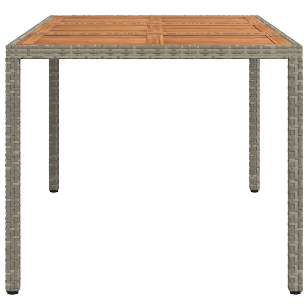 Tavolo da Giardino Grigio 150 x 90 x 75 cm polyrattan 362545