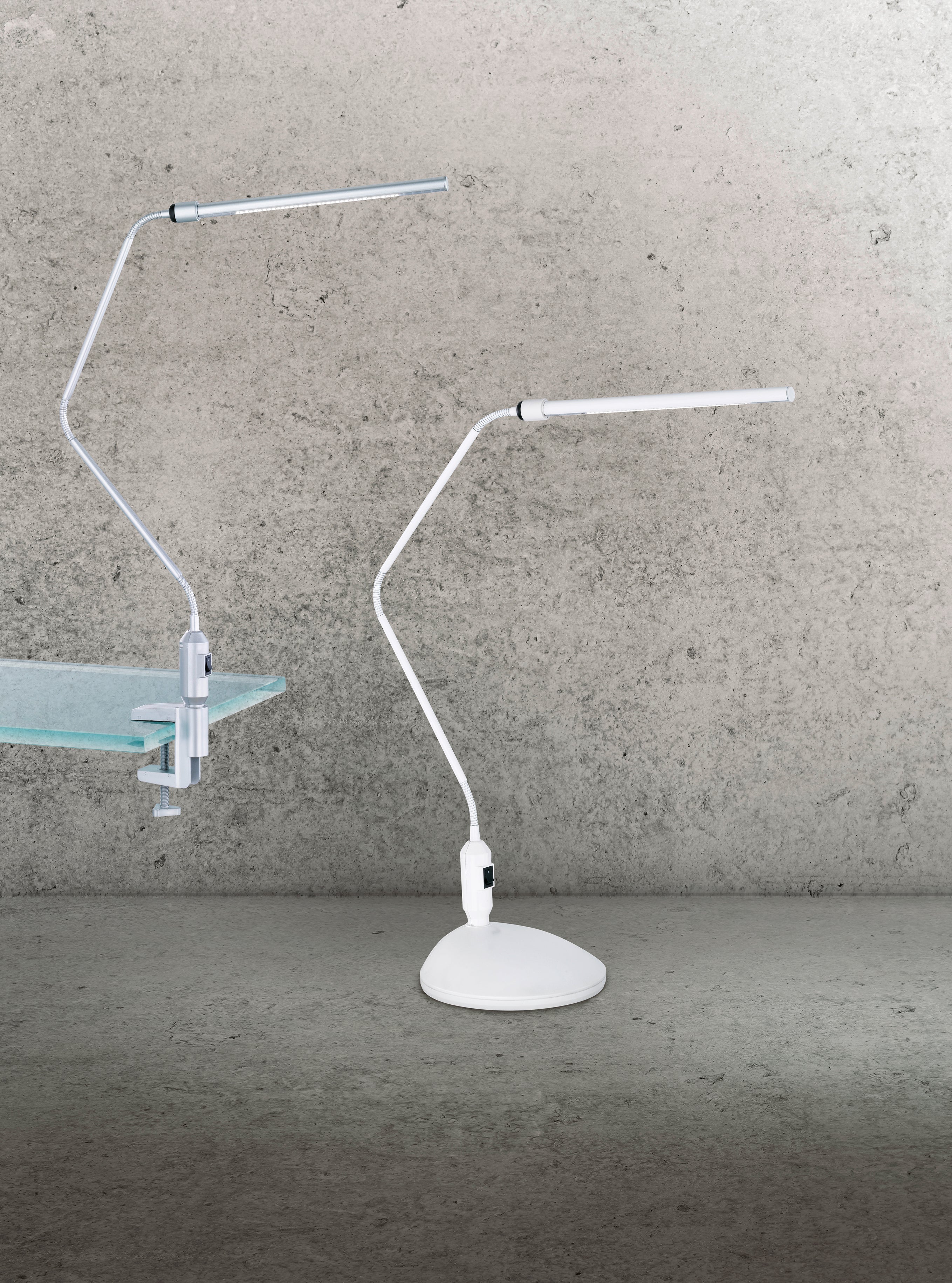 Lampa a morsetto da Interno a LED in Metallo Titanio