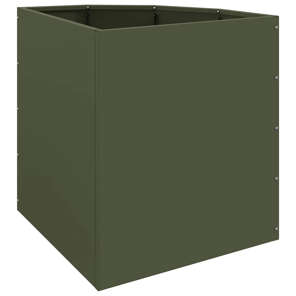 Vaso d'angolo Oliver verde 45 x 45 x 50 cm Acciaio