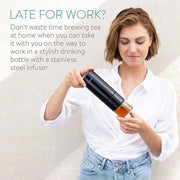 Filtro per caffè portatile - Biberon per caffè da viaggio - Filtro per caffè con contenitore e copertura - Capacità 300 ml - Vetro borosilicato - Nero