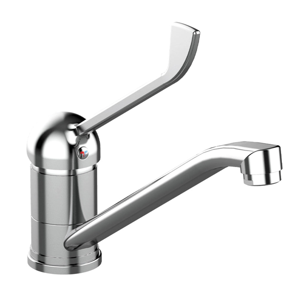 Miscelatore lavello in ottone cromato con leva clinica linea Ten Tiemme
