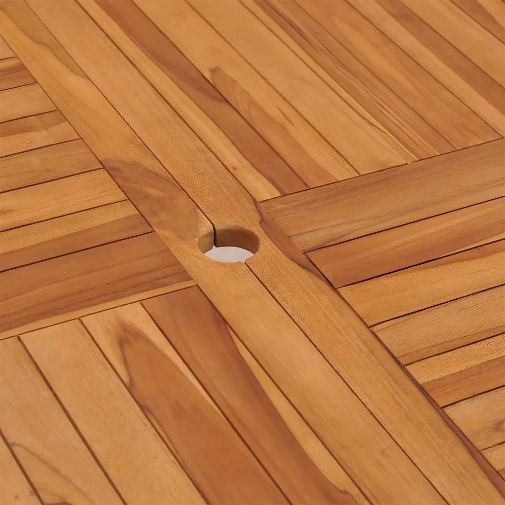Tavolo Pranzo da Giardino Ã˜110x110x75 cm Legno Massello di Teak cod mxl 40914