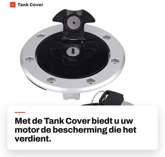 Tankdeksel in Acciaio Inossidabile - Nuovo di Zecca - Con 2 Chiavi - Diametro 11,8 cm - Per ZXR750/ZXR1100 - Coperchio Carburante