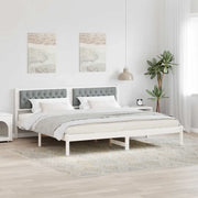Struttura del letto Grigio chiaro 200 x 200 cm Pino massello 3394237