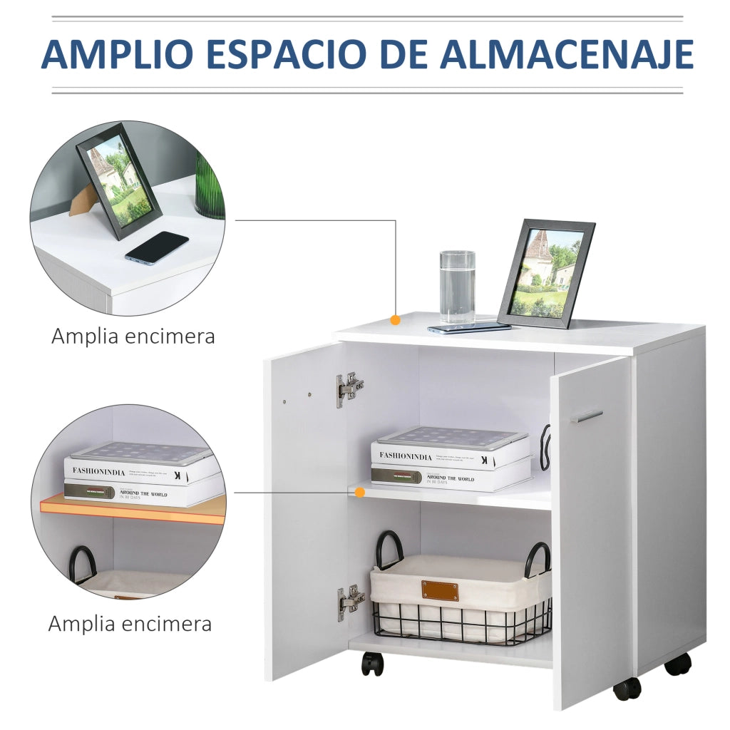 Mobile TV con 2 ante e cassetti ¨C zephmum ¨C legno multistrato rovere 60x35x65