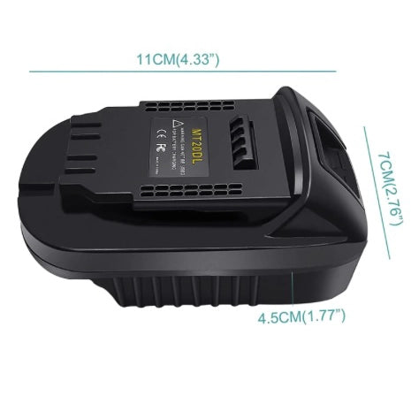 Adattatore Batteria Makita 18V a Dewalt 18V DW18ML – Compatibile con Utensili Dewalt 18V