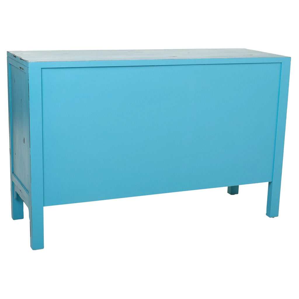 Credenza in legno blu 106x36x68h