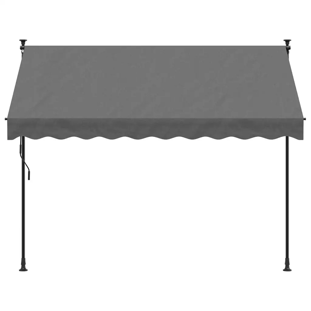 Tenda da Sole Retrattile Antracite 250x150 cm Tessuto e Acciaio 368739
