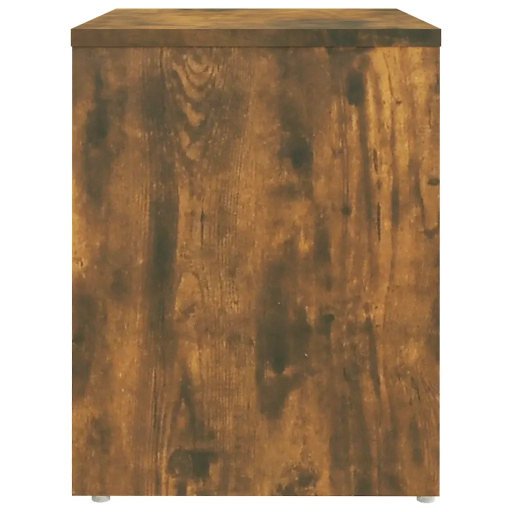 Comodino | Armadio da Notte | Mobiletto da notte Rovere Fumo 40x30x40 cm in Legno Multistrato