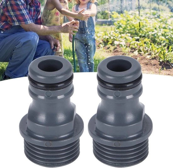 Adattatore per tubi di irrigazione 2 pezzi G1/2 per esterno - Connettori per tubi di irrigazione - Strumento per irrigazione.