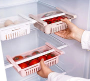 Sistema di separazione per frigorifero, griglia organizzatrice per frigorifero regolabile, cassetti frigorifero estensibili organizzatore, contenitore di archiviazione per frigorifero (3 pezzi)