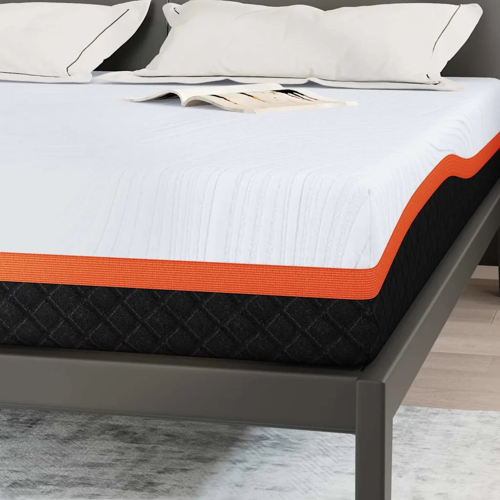 vidaXL Materasso Bianco e Grigio 180 x 200 cm Schiuma