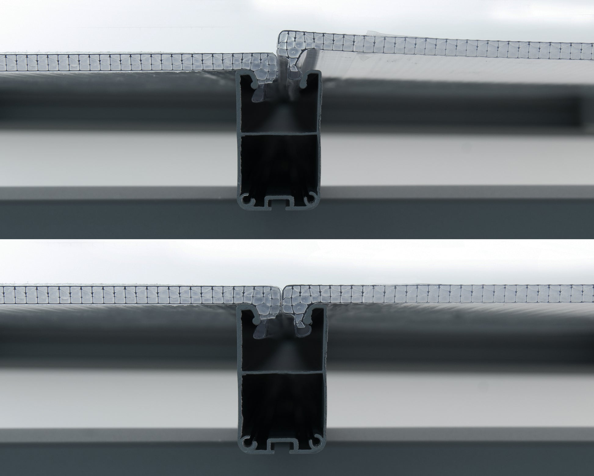 Pergola Addossata in Alluminio  3X12.7 m colore Grigio - Canopia Feria