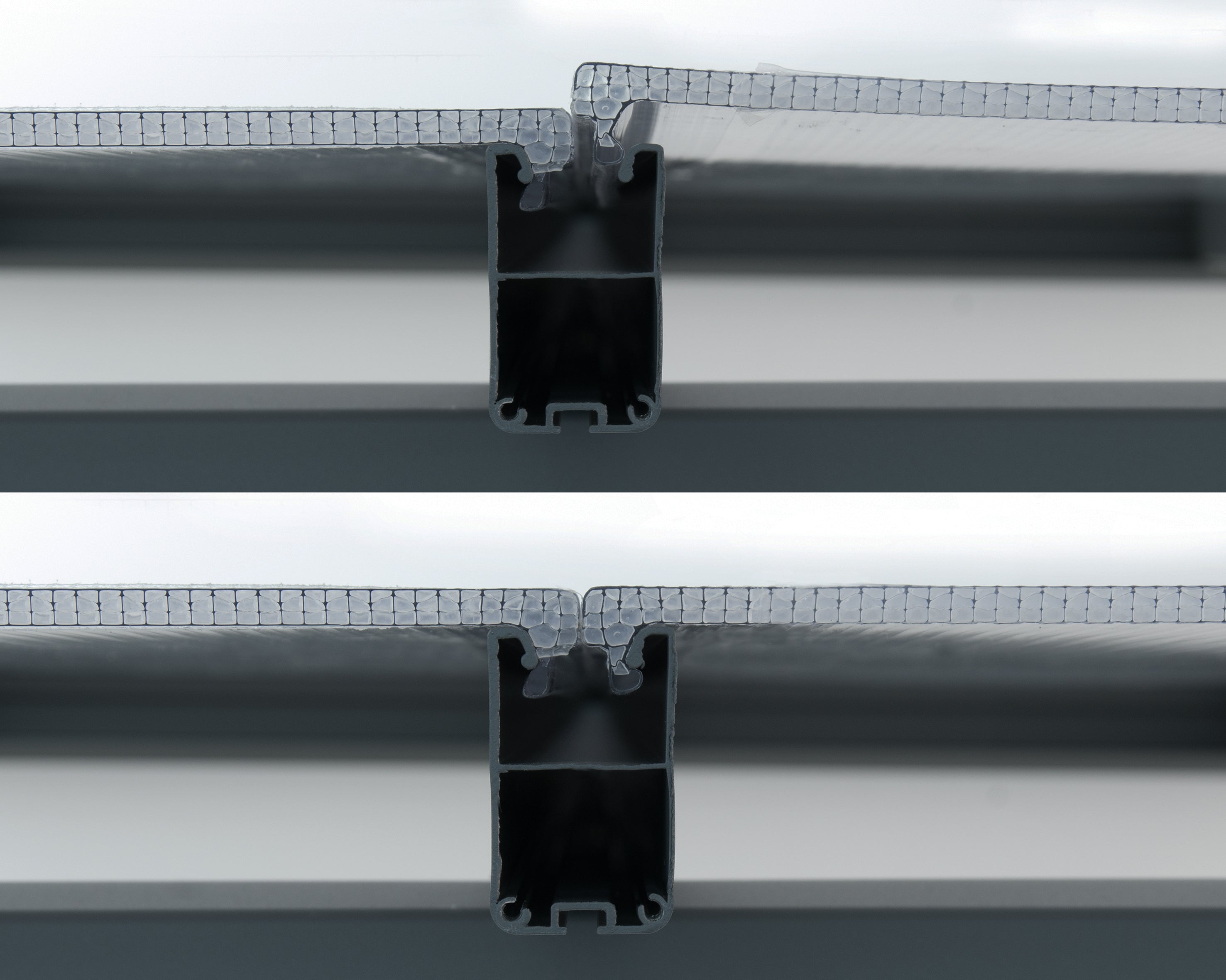 Pergola Addossata in Alluminio  3X12.7 m colore Grigio - Canopia Feria