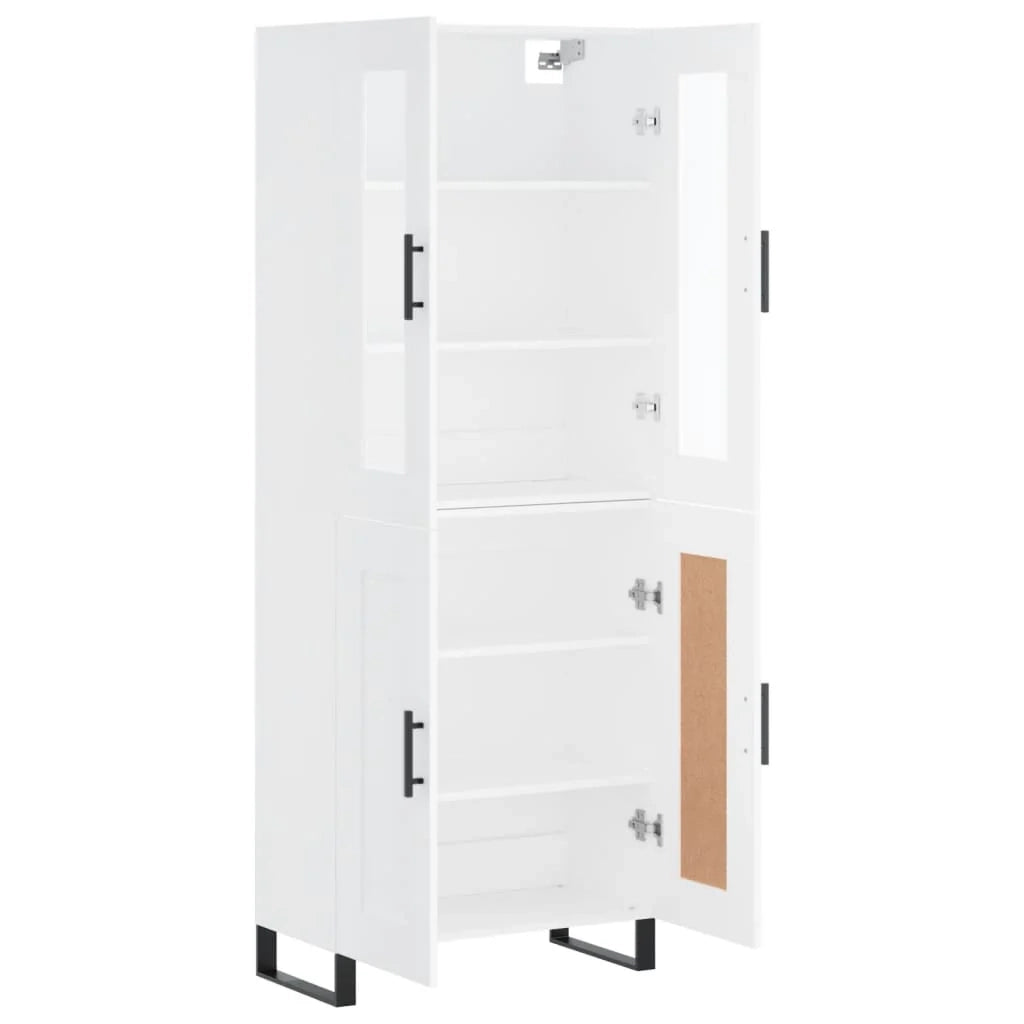 Buffet credenza cassettiera mobiletto mobile contenitore organizer cucina soggiorno salotto alto 69,5 x 34 x 180 cm legno ingegnerizzato bianco 02_0032745