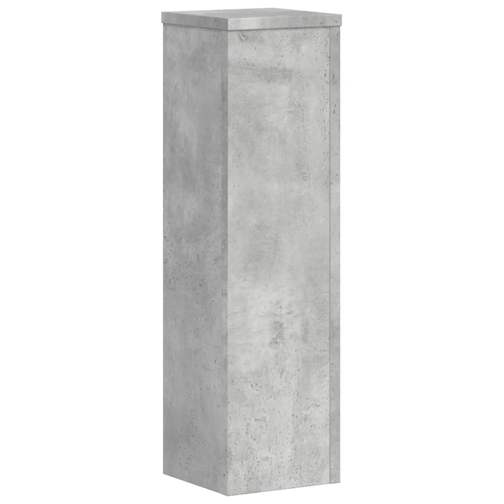 vidaXL Supporti per Piante 2 pz Grigio 17x17x60 cm Legno Multistrato