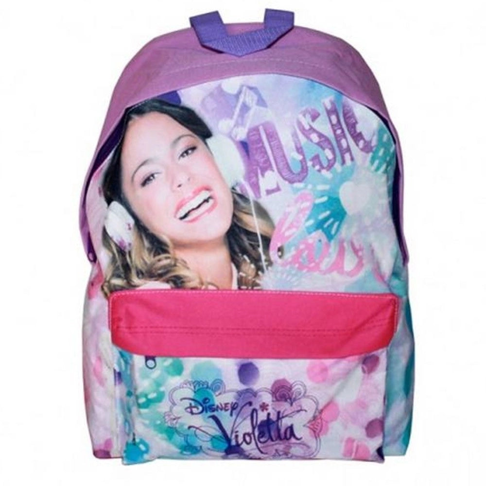 Trade Shop - Zaino Americano Violetta Music Disney Colore Rosa Bambine Asilo Tempo Libero -