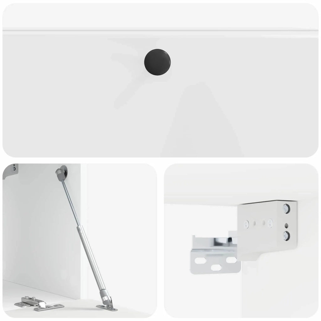 Mobile Porta TV da Muro 78,5 x 31 x 30 cm Bianco Lucido 899229