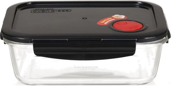 Contenitore di conservazione alimentare in vetro resistente al magnetron - Vetri ovenglas - Padella rettangolare con coperchio per forno, magnetron e congelatore, 2 litri