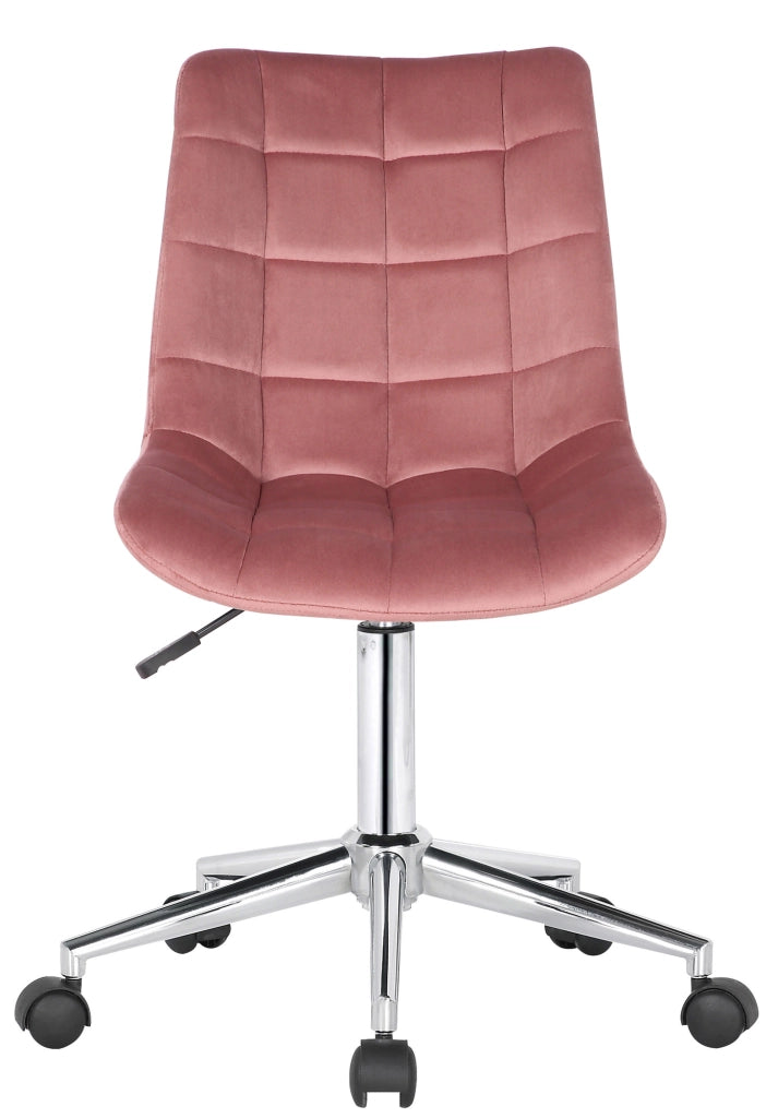 Sedia da ufficio Medford in velluto rosa