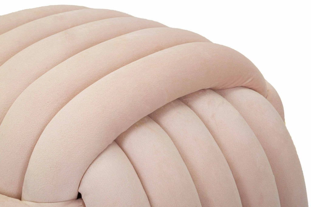 Pouf Bozzente, Poltrona multiuso, Scendiletto, Pouf poggiapiedi, 45x45 h45 cm, Rosa