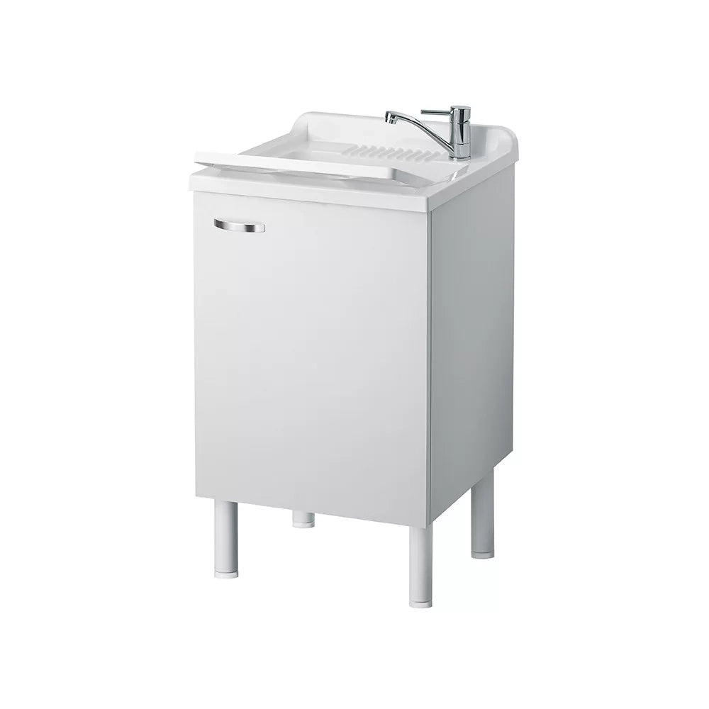 Lavatoio 50x50 cm bianco per zona lavanderia - Serie Arcobaleno