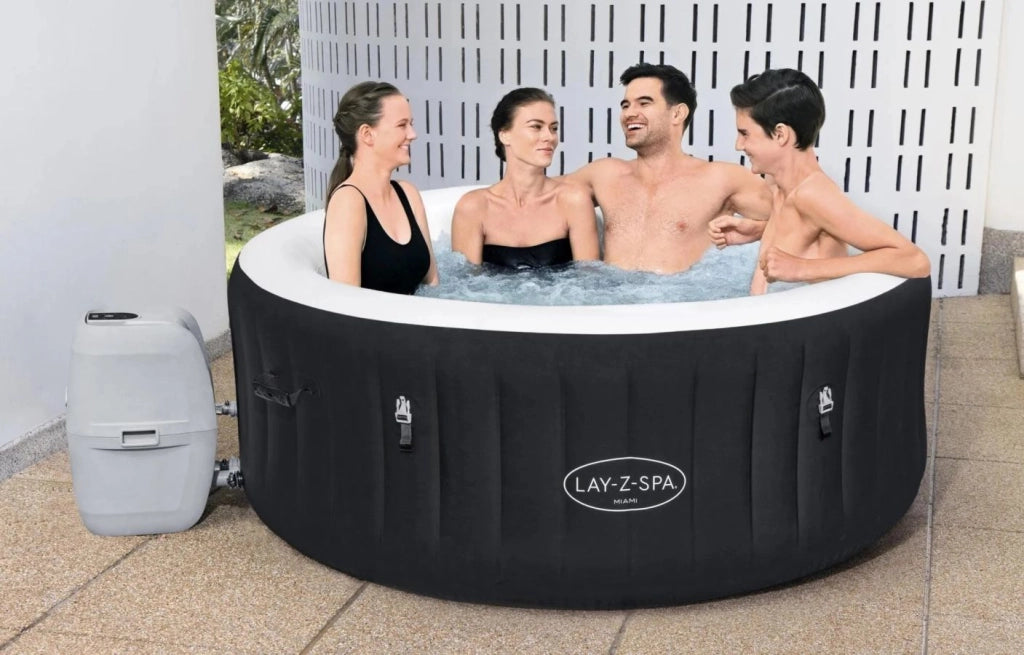 PISCINA IDROMASSAGGIO LAY-Z-SPA MIAMI AIRJET 180X66CM  2-4 ADULTI 669L ROTONDA