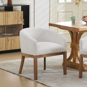 Sedia da Pranzo Imbottita con Braccioli ¨C MINIMAL ¨C Beige, Struttura in Legno
