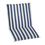 Cuscino da esterno per poltrona bassa, 92x46 cm con volant - Cuscino Da Esterno Per Poltrona Bassa, 92x46 Cm Con Volant Colore Righe&righe (righe Bianche/verdi) Colore: Bianco / Blu