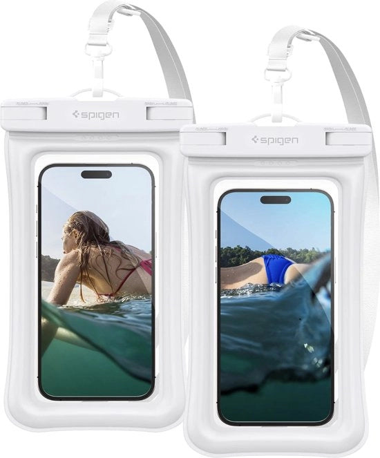 Hoes acqua resistente per smartphone, flottante, IPX8, hoes acqua resistente per smartphone, hoes subacqueo, compatibile con iPhone, Galaxy, Xiaomi, Google smartphone, bianco