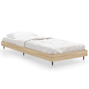 Letto singolo | Letto per adulti | Giroletto senza Materasso Rovere Sonoma 75x190 cm in Truciolato