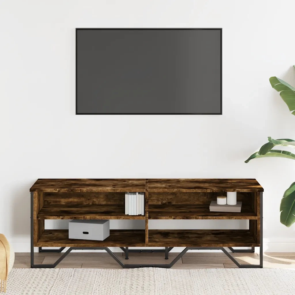 Mobile TV | Armadietto TV | Mobile Porta TV Rovere Fumo 122x34x41 cm in Legno Multistrato